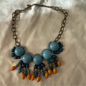 GUC Blue and Orange Statement Necklace